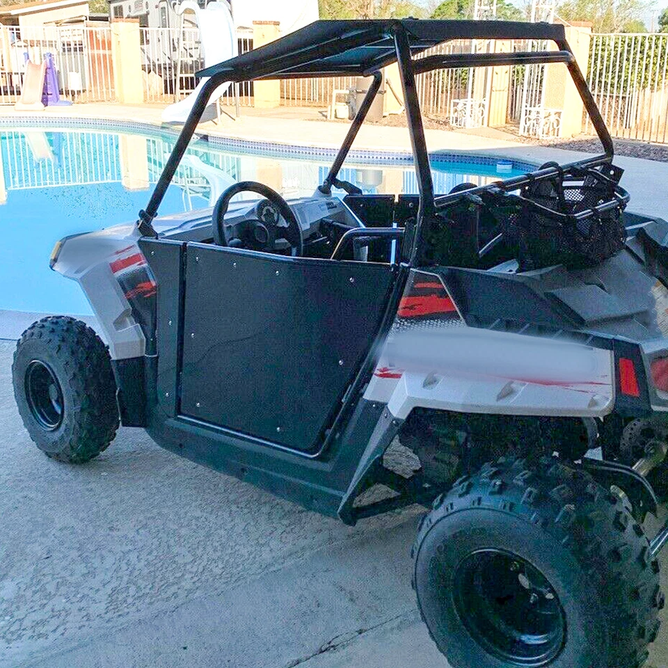 Алюминиевые открывающиеся двери для 2009-2022 Polaris RZR 170 + сверхпрочная крыша черные - Изображение 3 из 4