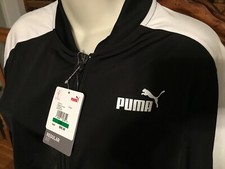 NWT PUMA BOYS YOUTH TRACK JACKET ZIP UP BLACK SZ L