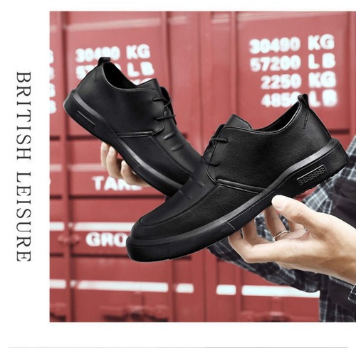 Men's Leather Shoes Business Casual Slip-on Dress Shoes Daily Wear Round Toe Fla - 第 5/12 張圖片