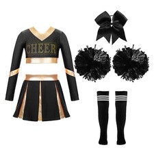 DE ranrann Mädchen Cheerleader Kostüm Set Cheerleadering Uniform Outfits Party