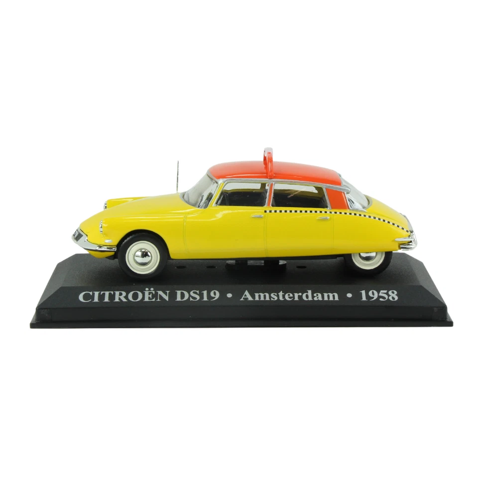 Altaya Citroen DS19 Amsterdam Taxi 1958 carro fundido amarelo escala 1:43. - Imagem 3 de 4