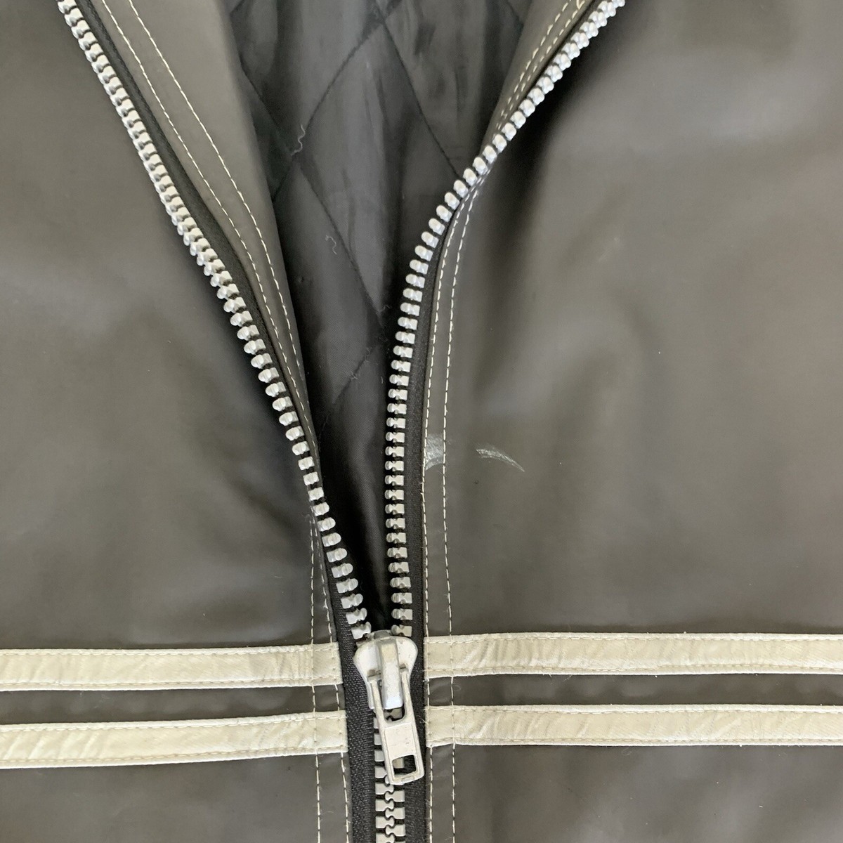 Lounge Lizard Men's Zip Up Moto Jacket Medium Black/Gray | eBay