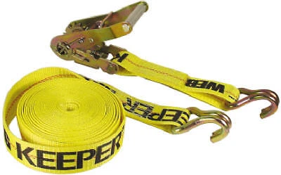 Keeper 04622 Ratchet Tie Down, J Hook, 2 In. x 27 Ft. - Quantity 10