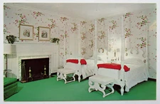 West Virginia White Sulphur Springs Greenbrier Resort Bedroom Hotel Postcard
