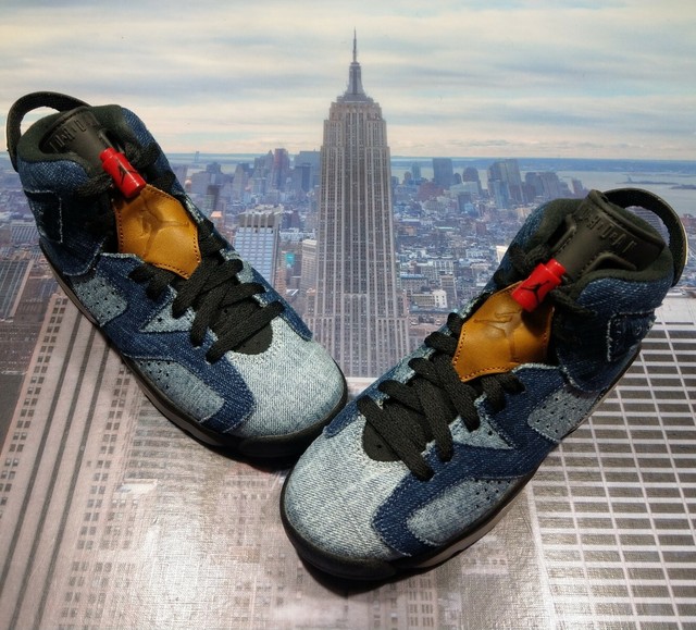 Nike Air Jordan 6 Retro GS Washed Denim Sail Levis Cv5489-401 Size 4y for  sale online | eBay