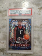 2020 Panini Prizm Draft /175 Anthony Edwards RC Blue Fast RC PSA 10 #81 Crusade