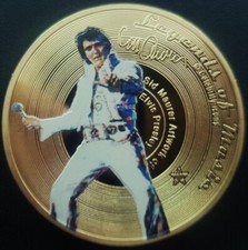 Legends of Music "Elvis Presley" 24 Carat Gold Commemorative Coin New