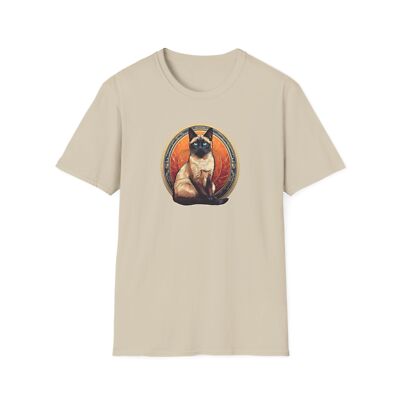 Feline Fun, Siamese Cat Graphic T-Shirt, Cat Lovers Cotton Tee