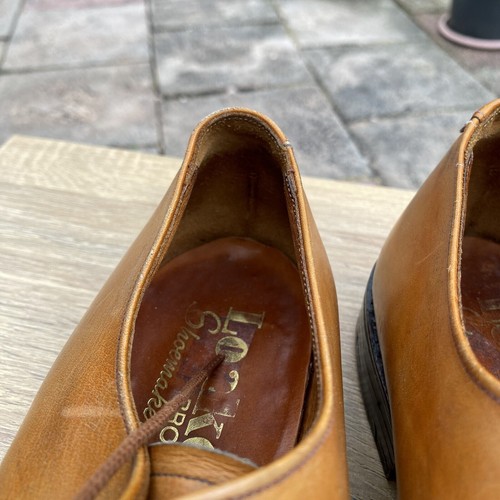 LOAKE Light Brown Leather Derby Formal Shoes Size UK 8.5 - Picture 8 of 11