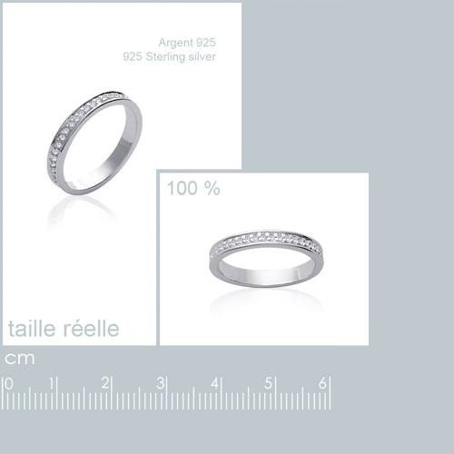 Alliance T58 Dolly-Bijoux en argent 925 rhodié et rail de diamant Cz éclatant