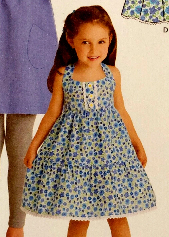 NEW 2434 Simplicity Lizzie McGuire Girls Dress Tunic Halter Top Pants Sz 3 4 5 6 - Image 3 of 4