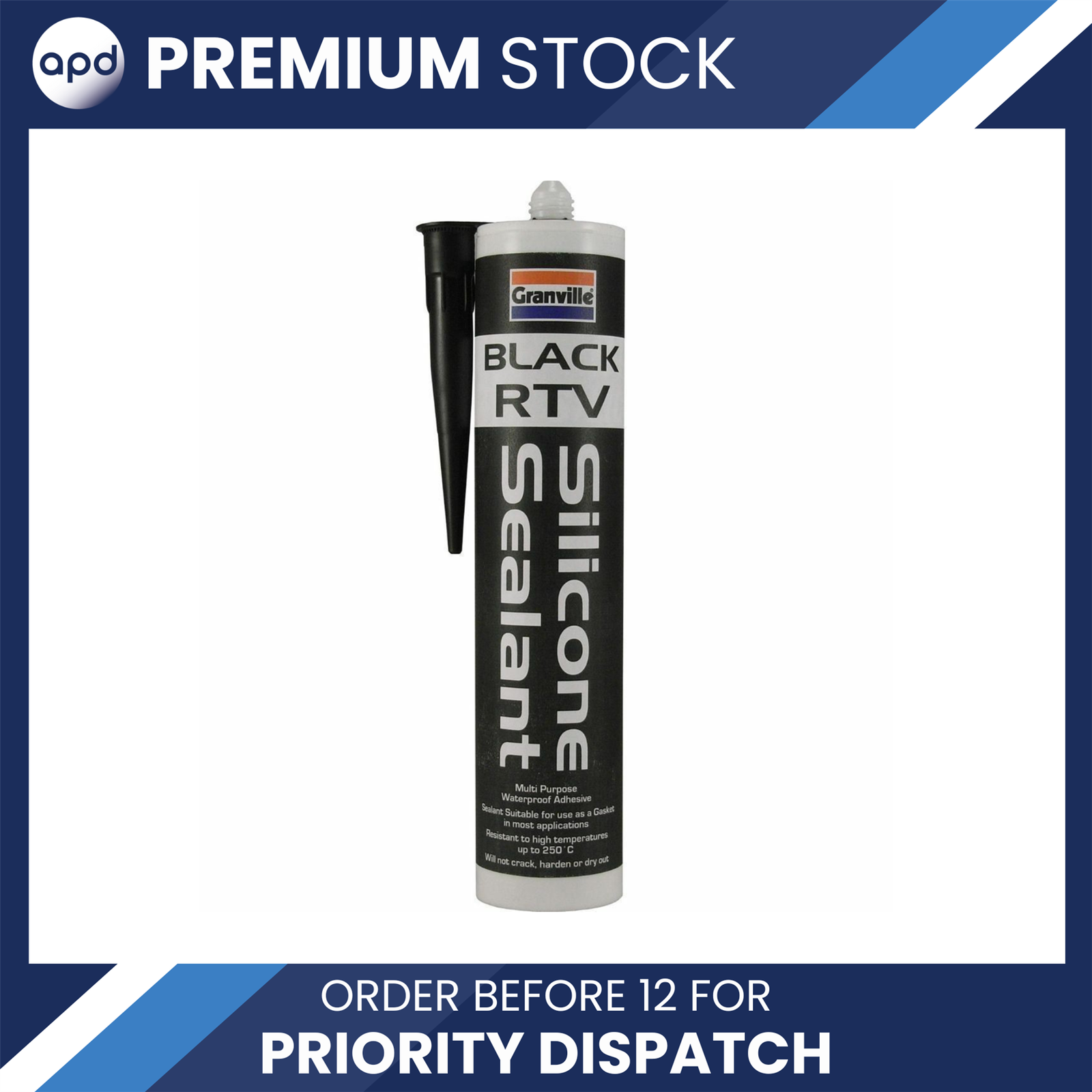 Granville 0236 Black RTV HighTemp Silicone Gasket Sealant 310ml