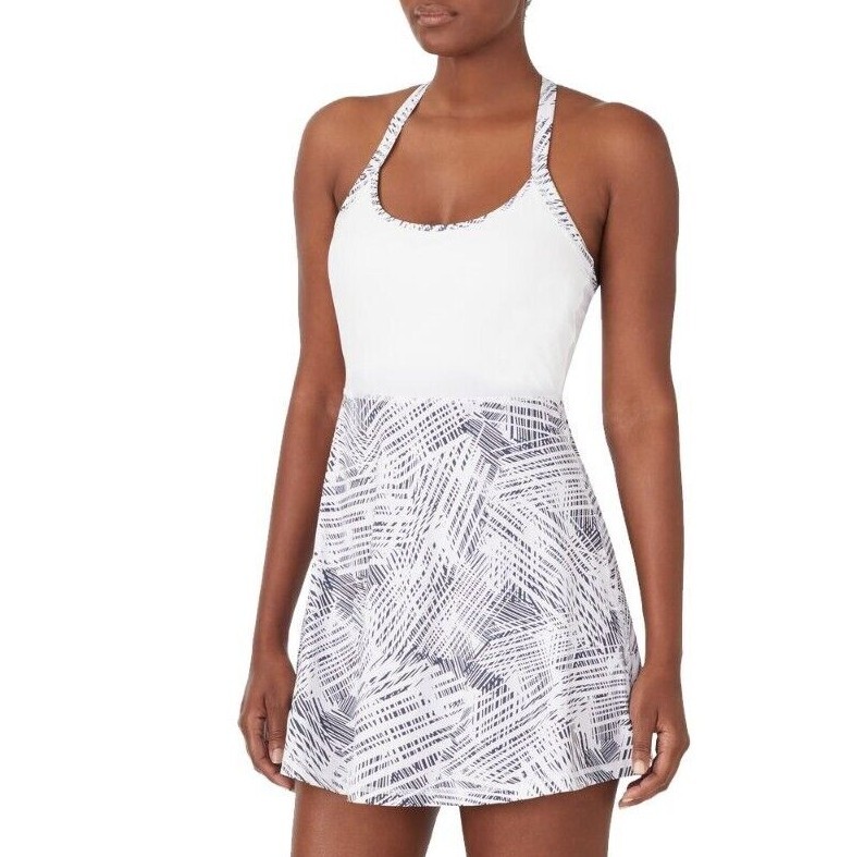 chinese dress ladies Fila Corinne Halter Women's Dress Peacoat-White lw016138-412, Blue