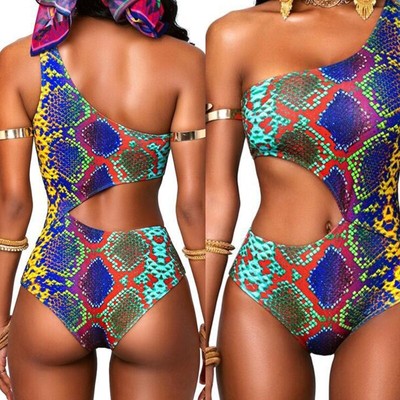 One-piece Bikinis Tradition Swimming Suit Swimsuit Shoulder Bathing Suit