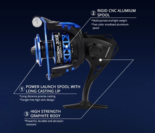 KastKing Centron Spinning Reel Blue 2000/3000/4000 - Picture 8 of 9
