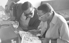 Four Tops Reading Articles About Them 1965 OLD MUSIC PHOTO 1