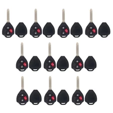 Remote Buttons Key Case Shell Compatible with Toyota Uncut Blade TR47 (10 Pack)
