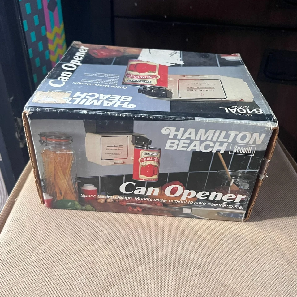 Hamilton Beach Scovill 840AL debajo del gabinete abrelatas eléctrico automático vintage Foto 4 de 4