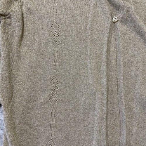 Jaclyn Smith Sweater Womens Medium Beige Gold Long Sleeve Sweatshirt 74% Silk - Picture 9 of 11