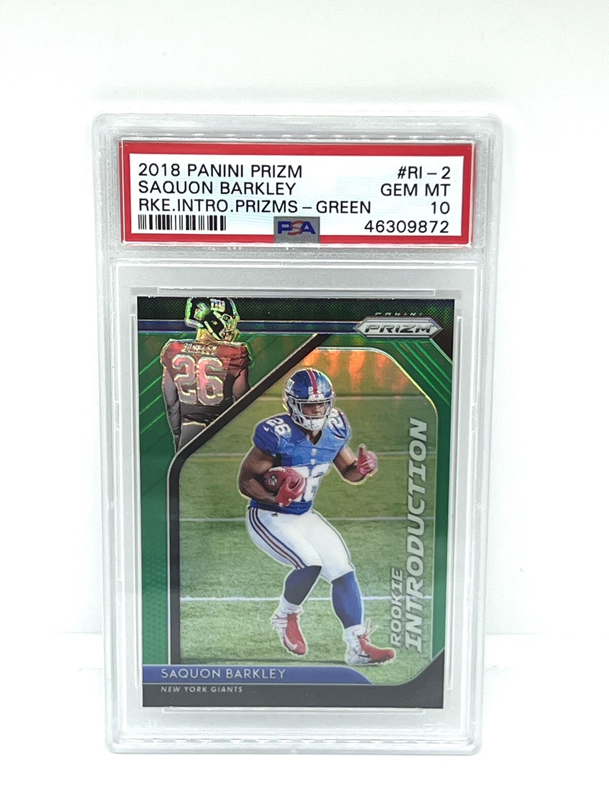 Saquon Barkley Panini Select Rookie Selections #RS2 Green Prizm