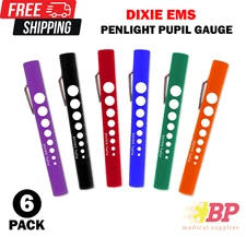Dixie EMS Colored Disposable Penlight with Pupil Gauge- 6 Colors