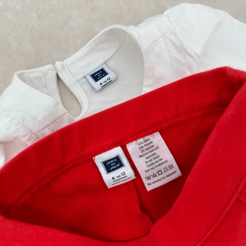 Conjunto de Top y Pantalones JANIE AND JACK Villa Garden Bonjour Talla 6-12 Meses Foto 2 de 3