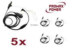 5x PTT Acoustic Tube 2-Wire Earpiece for Hytera Radios BD352 TD370 PD362 PD355LF