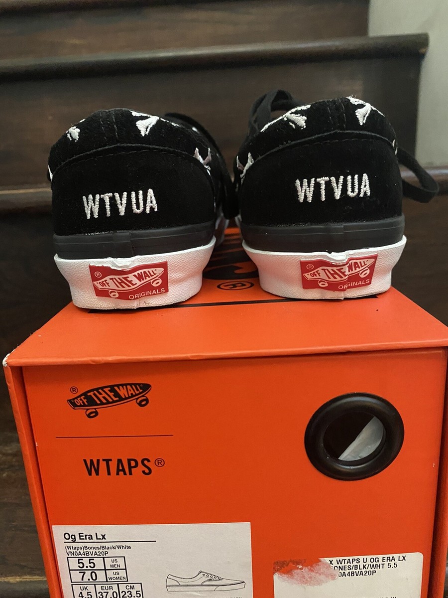 Vans Vault X WTAPS OG Era LX Black Bones Men's 5.5 Women's 7 Vans Vault X WTAPS OG Era LX Black Bones Men's 5.5 Women's 7