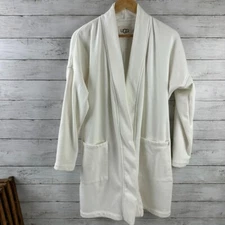 UGG Australia Women's Sz M Short Wrap Robe White Cream - no belt