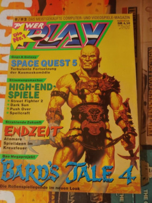 PowerPlay 9/92 1992 (Commodore 64, Amiga, ATARI ST PC Videogame magazin)