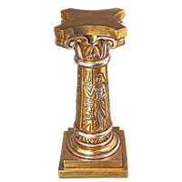 Golden Pedestal Pharaoh Egypt Sculptural Egyptian Column Pedestal Golden Pedestal Pharaoh Egypt Sculptural Egyptian Column Pedestal