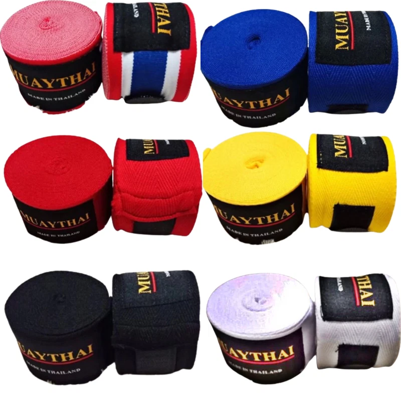 Boxing Wraps MMA Muay Thai Hand Bandages Gloves Kickboxing Kick Cotton 4.5 mete - Picture 1 of 13