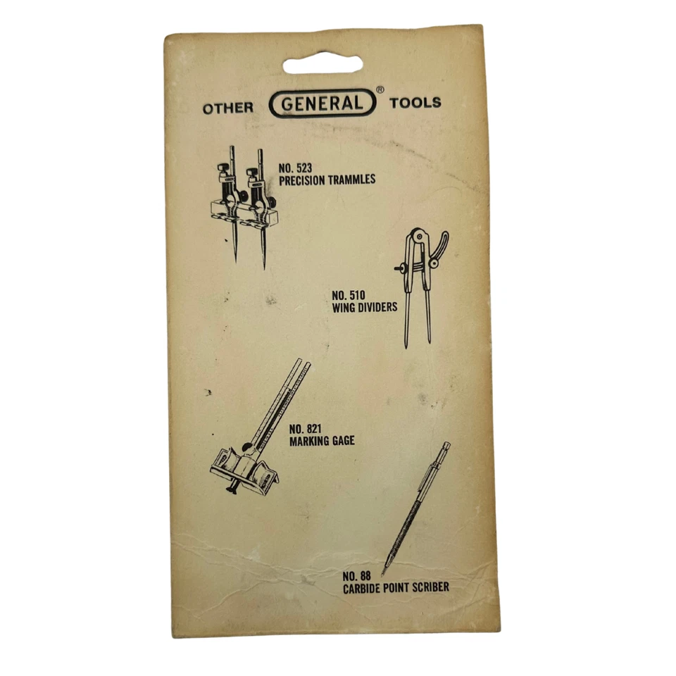 General 842 Vintage Precision Pencil Compass Scriber w/ Pencil NOS USA - Image 2 of 2