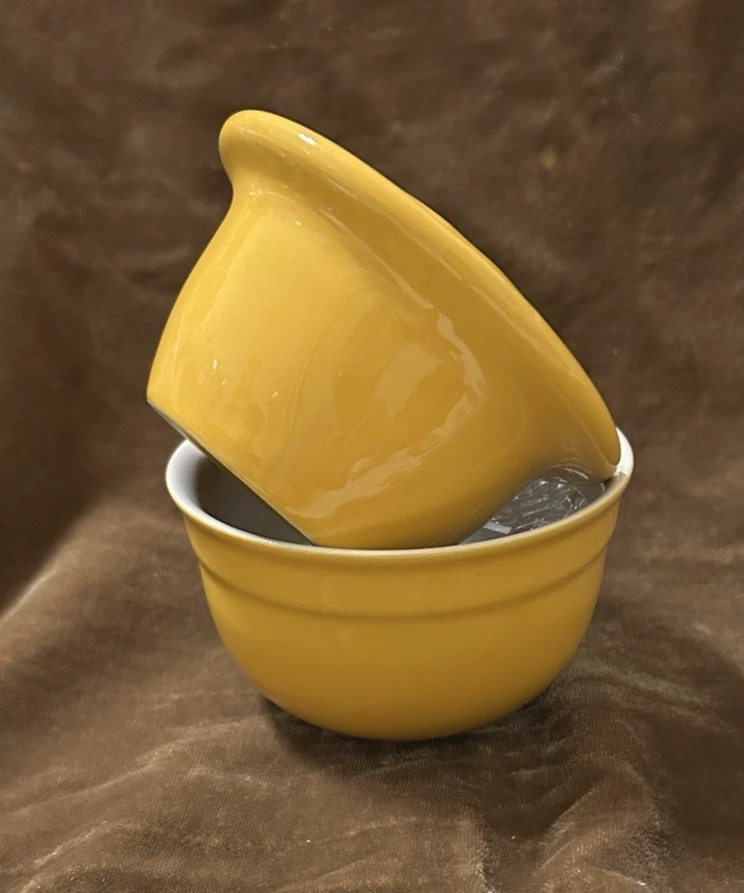 Emile Henry "Butter Pot" ~ 2 Piece Citron Yellow ~ Made in France ~ Mint Unused