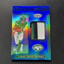 2022 Panini Certified New Generation Jerseys Ahmad Gardner #NGJ-AG Blue /75 RC