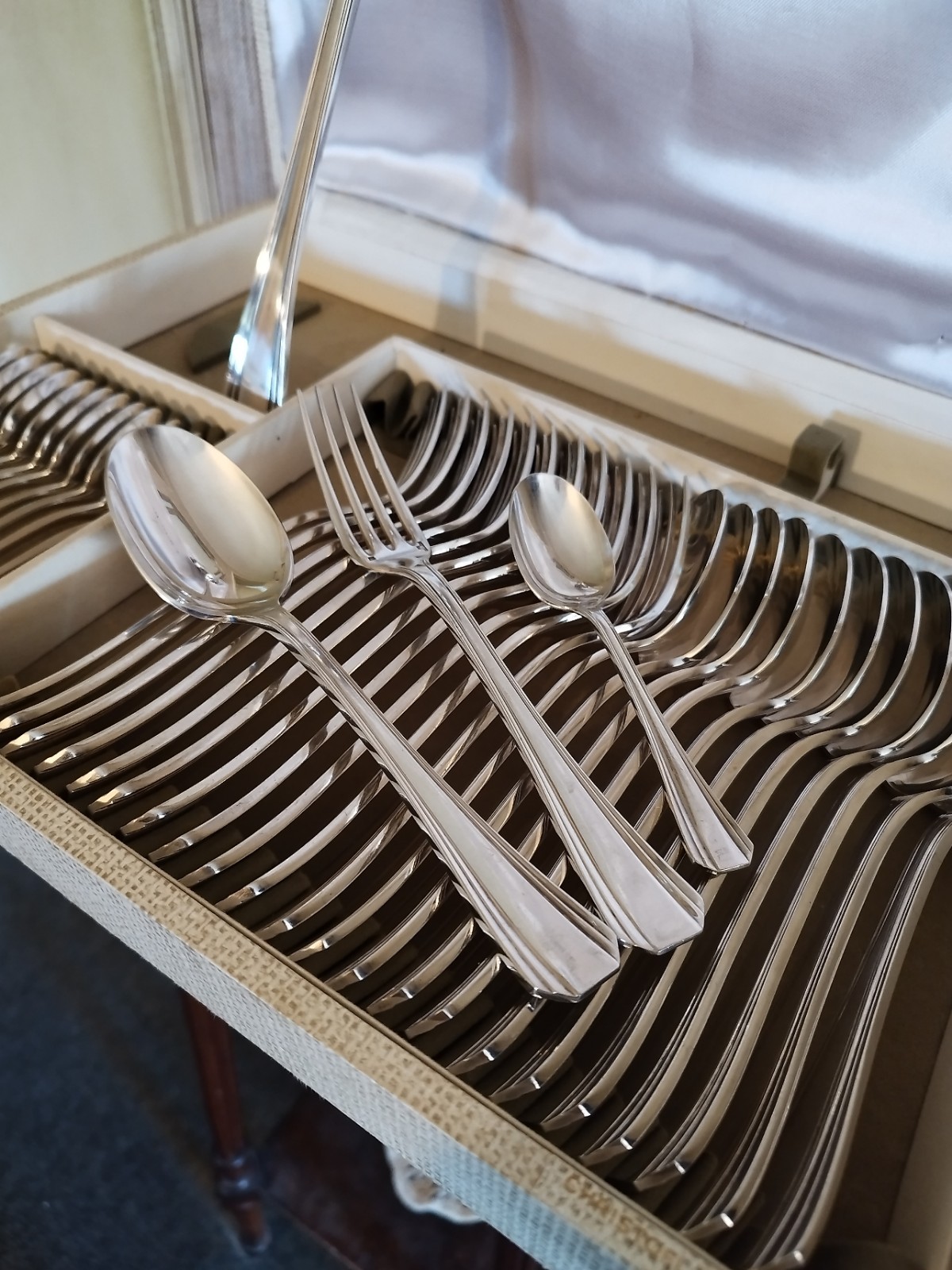 Ménagère 37 Pièces ART DECO Orfèvrerie Christofle Mod. Boréal Métal Argenté