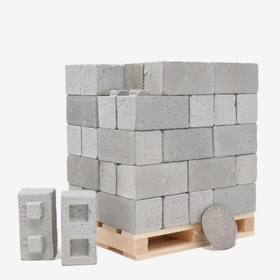 Puppenhaus Construct-a-Block 50 Betonbausteine auf Palette Bauteil