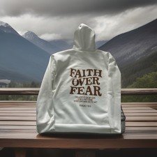 Faith Over Fear Christian Hoodie, Jesus Hoodie, Unisex Pullover, Sweatshirt