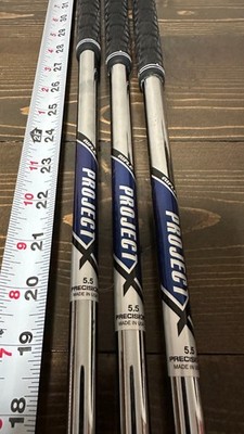 Project X Rifle Golf Shafts QTY 3 Rifle 5.5 Flex (.355  Tip)
