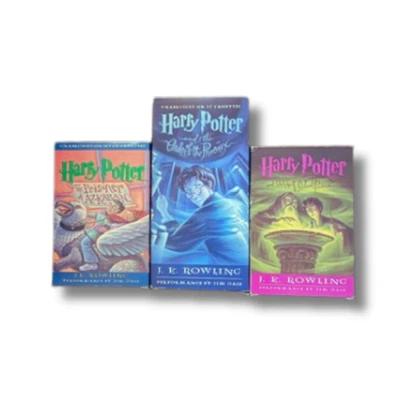 HARRY POTTER Audiobook 3 Cassette Lot | Azkaban Order Phoenix Half-Blood Prince - Image 1 of 4