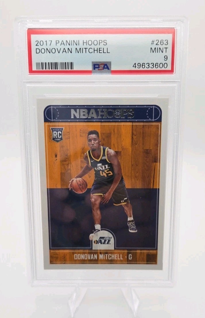 2017 Panini Hoops Donovan Mitchell #263 Rookie RC PSA 9 Mint Cavaliers 🔥