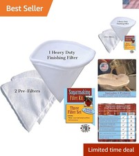 Home Maple Sugaring Essentials: 1 Qt 3-Piece Filter Set for Perfect Syrup