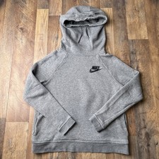 Nike Rally Funnel Neck Hoodie Women's Small Gray Athletic Training Fitness 6173