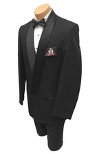 NWT Mens Raffinati Black Double-Breasted Tuxedo Jacket 100 Wool Big  Tall 39XL