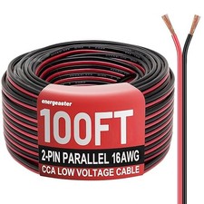 16 Gauge Wire 16awg Automotive Wire Electrical Wire 100ft 2 Conductor Red Black