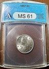 1897 Liberty V Nickel stunning cartwheel luster UNCIRCUATED unc bu ms ANACS MS61 — photo 1