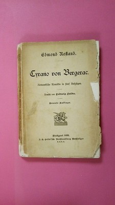 258182 Edmond Rostand CYRANO VON BERGERAC romantische Komödie in fünf Aufzügen