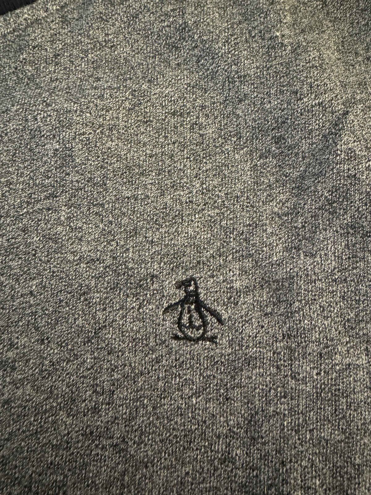 Original Penguin Small Solid Gray Long Sleeve Cre… - image 3