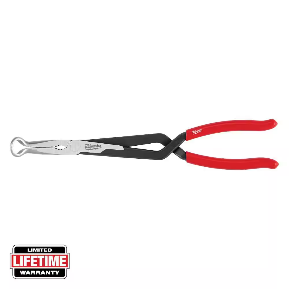 13-Inch Long Needle Nose Pliers with 3/4-Inch Hose Grip and Non-Slip Handle