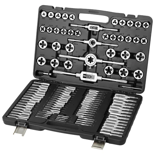 Tap and Die Set 110Pcs Metric Size M2 to M18 Bearing Steel Threading Tool - product listing photo